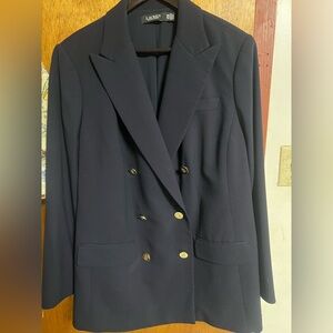 Ralph Lauren Women's Navy Blazer preppy old money